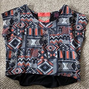Salmon Aztec blouse